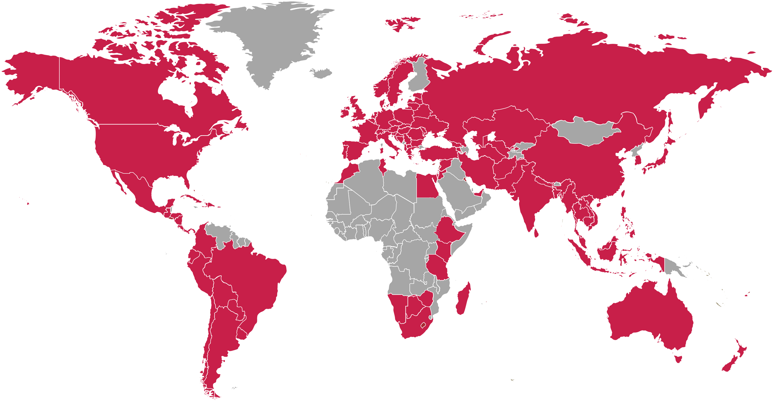 Pivot88 user presence highlighted on world map